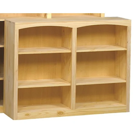 Solid Pine Bookcase with 4 Open Shelves