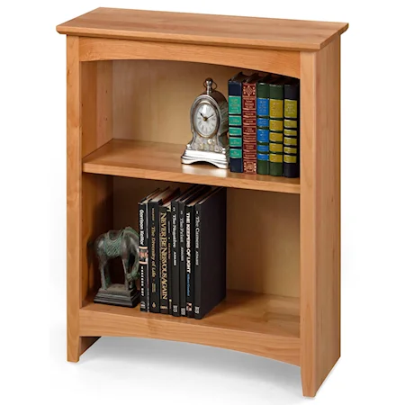 Solid Wood Alder Bookcase with 1 Open Shelf