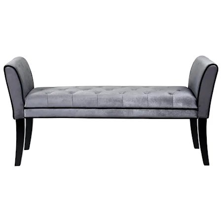 Glam Velvet Bench with Button Tufting