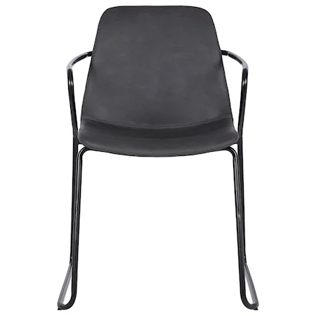 Contemporary Dining Chair in Faux Leather - Set of 2