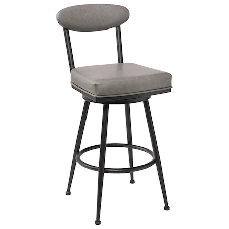 Contemporary 26" Counter Height Barstool in Black Finish