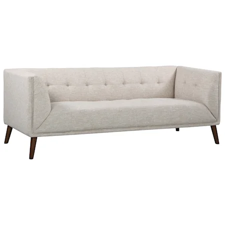 Mid-Century Modern Button-Tufted Sofa