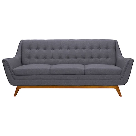 Mid-Century Sofa in Champagne Wood Finish