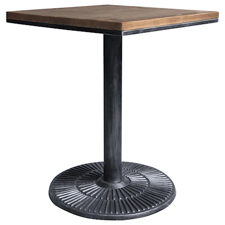 Industrial Table in Industrial Grey and Pine Wood Top