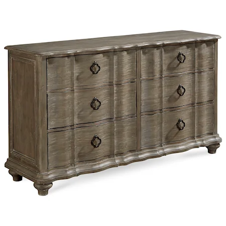 Solid Pine Dresser in Weathered Gray Finish