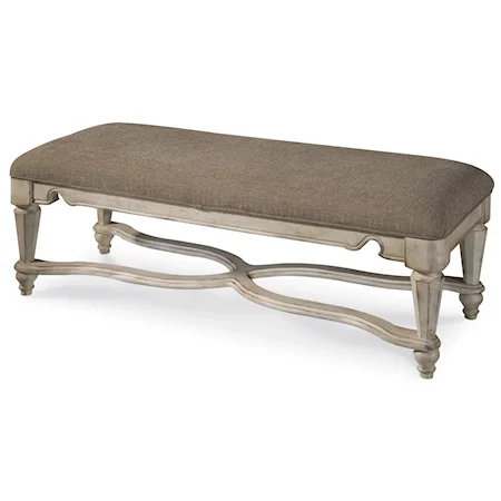 Rectangle Bench with Upholstered Top