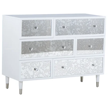 Sobe Single Dresser with Antique Mirror Drawer Fronts
