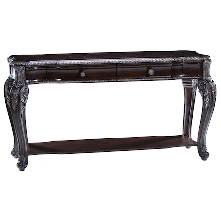 Console Table with 2 Drawers & Open Shelf