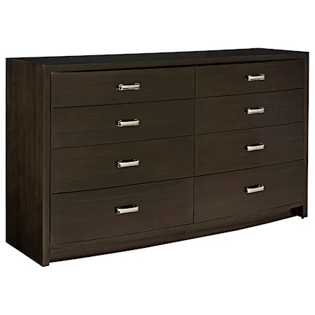 Contemporary Dresser with Curved Drawer Fronts