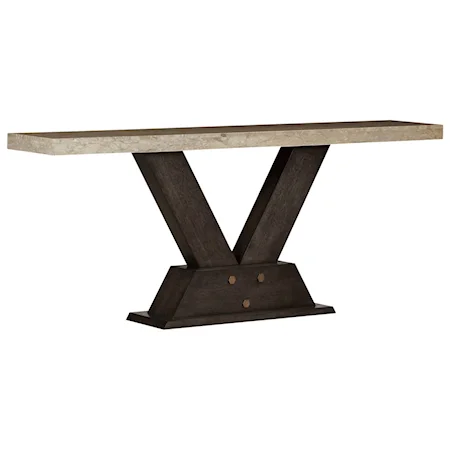 Breuer Console Table with Laminate Stone-Look Top