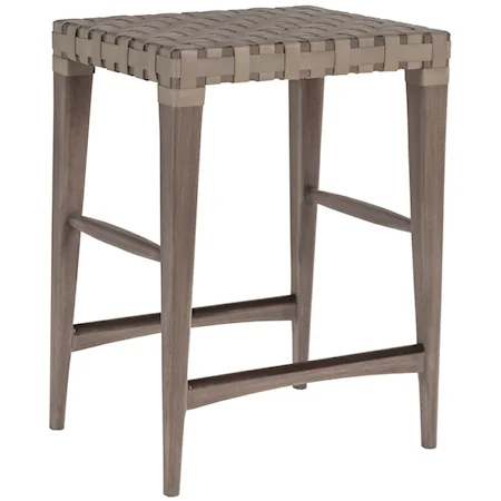 Milo Leather Backless Counter Stool