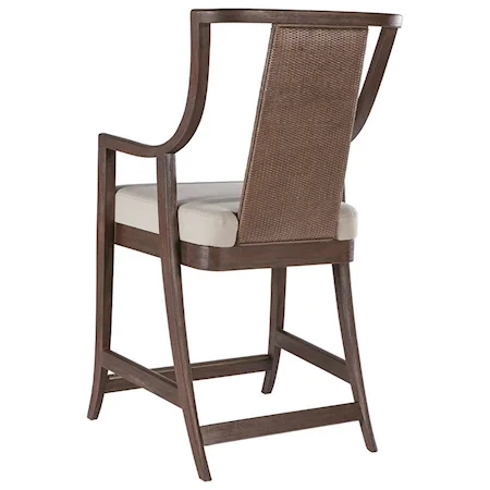 Mistral Counter Stool with Woven Cane Back