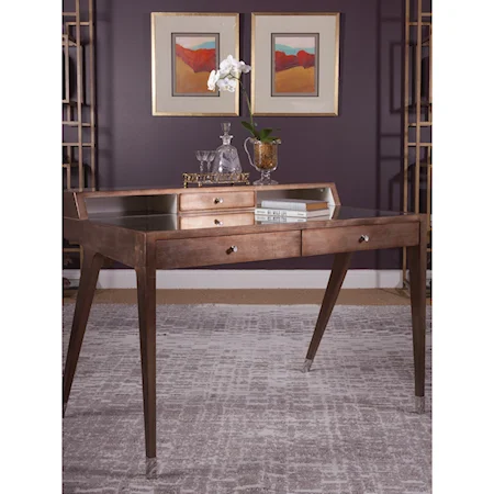 Transitional Table Desk with 3 Drawers