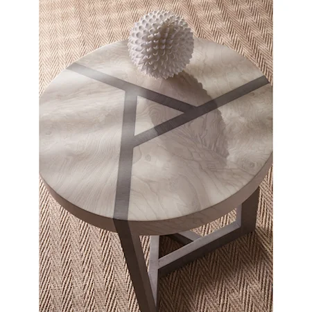 Two-Tone Round Chairside Table