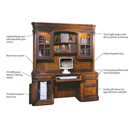 Desk and hutch