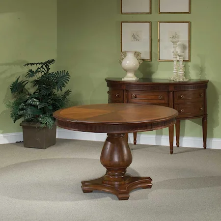 Alexander Single Pedestal Table Base and Top