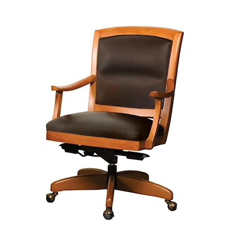 Brown Leather Office Chair / Executive Chair