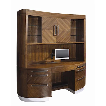 72 Inch Credenza Desk & Hutch