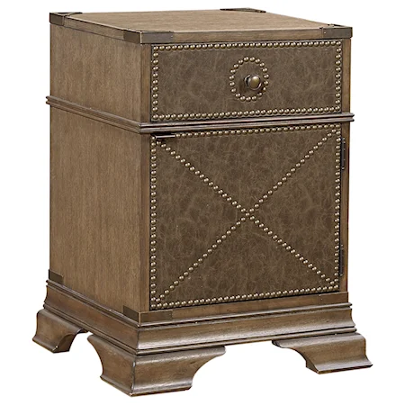 Leather Accent Nightstand