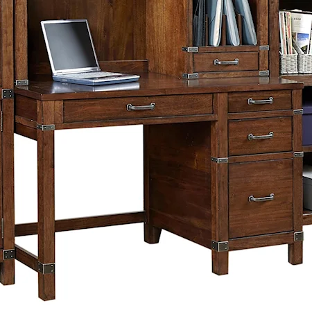 50" Single Pedestal Desk with Cable Management