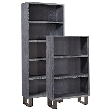 Contemporary 53" Tall Bookcase with Three Shelves