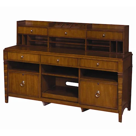 Credenza and Hutch with StoreCharge Tray