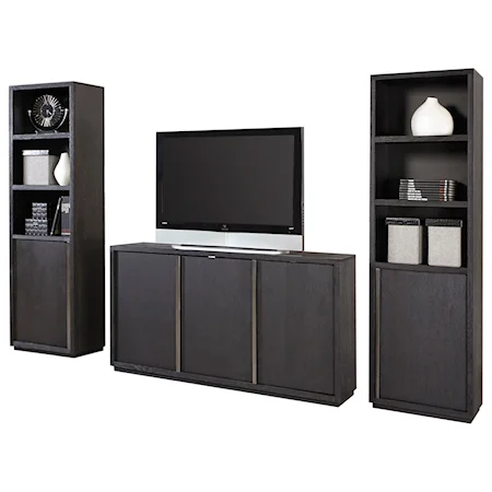 Entertainment Wall with Five Doors