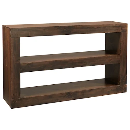 Transitional 65" 2-Shelf Open Console TV Stand