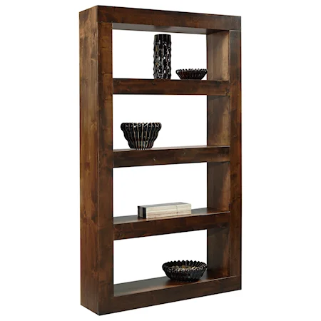 Transitional 83" Open Display Case with 4 Shelves