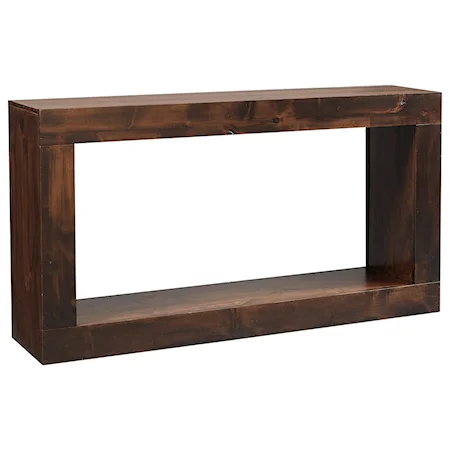 Transitional 60" Console Table with Lower Open Shelf
