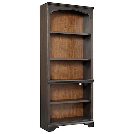 Transitional Open Bookcase with Adjustable/Removable Shelving