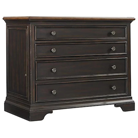 Transitional 3-Drawer File Cabinet with Removable Drawer Dividers