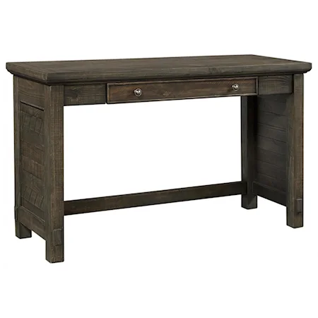 Rustic Sofa Writing Table with Center Drawer