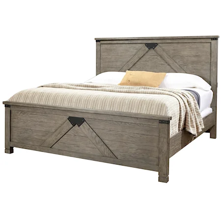 Cal King Panel Bed with USB Ports