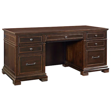 66" Executive Desk with 2 File Drawers