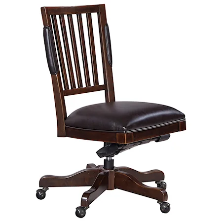 Office Chair with Bonded Leather Seat