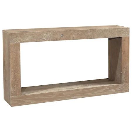 Transitional 60" Console Table with Lower Open Shelf