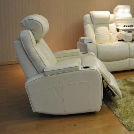 Power Recliner with Power Adjustable Headrest and Cupholder Storage Arms
