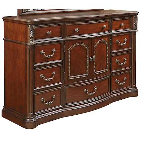 Drawer Dresser w/ 2 Center Doors