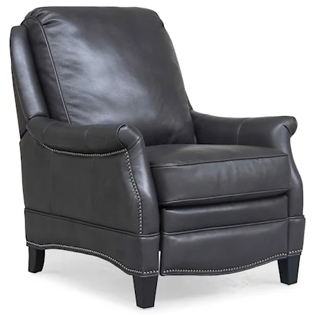 High Leg Recliner with Nail Head Trim