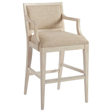 Eastbluff Bar Stool in Ventura Ivory Fabric