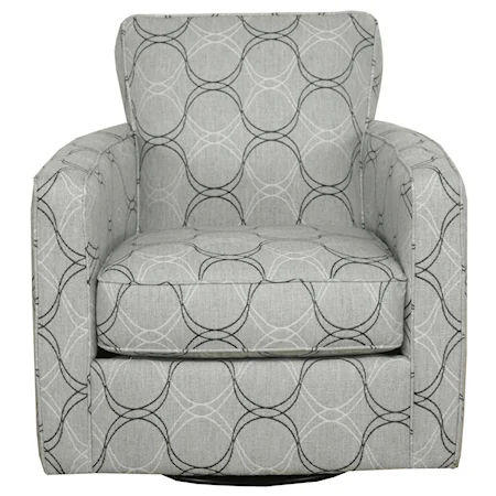 Contemporary Track Arm Swivel Chair