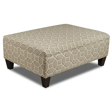 Casual Cocktail Ottoman with Storage