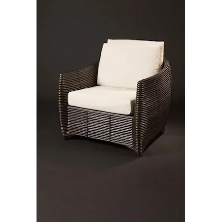 Lounge Chair with Rattan Frame