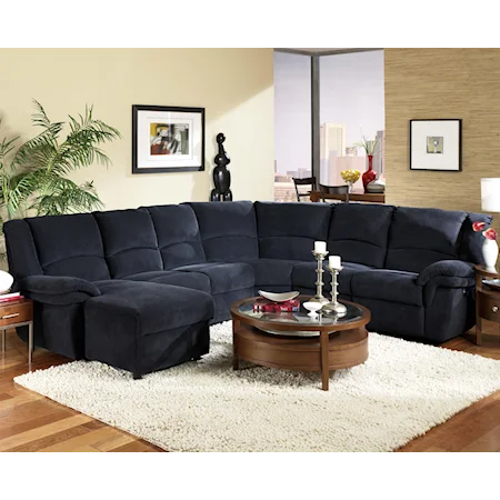 6-Piece Reclining Sectional with LAF Chaise