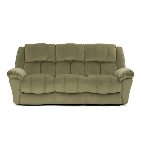 Casual Reclining Sofa with Divided Seat Back