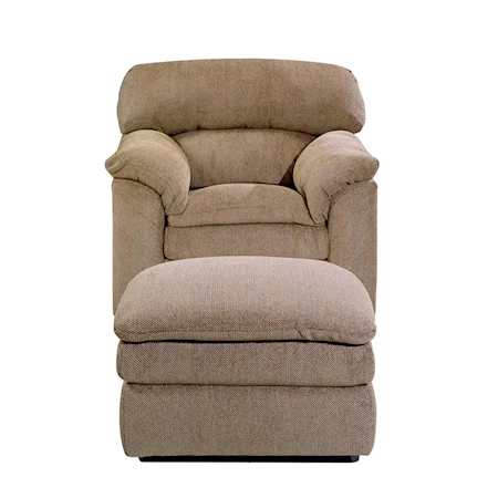 Upholstered Chair & Ottoman