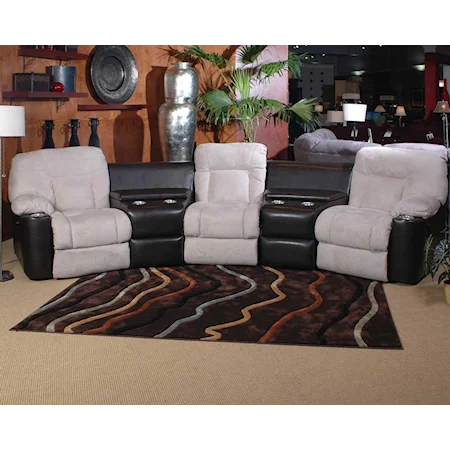 Sectional Theater Seating with Cup Holders