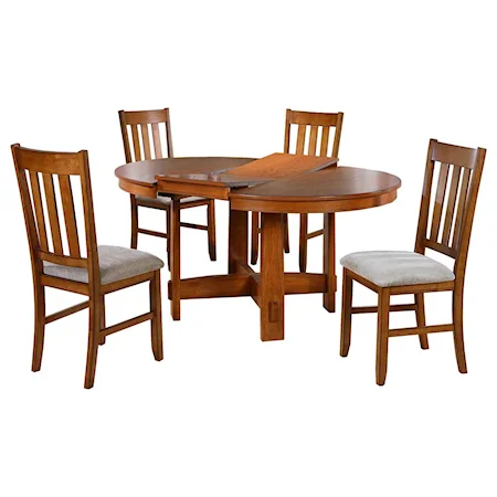 Aaron Dining Table and Four Chairs