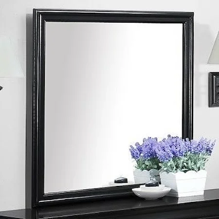 Mirror in Black Paint Finish